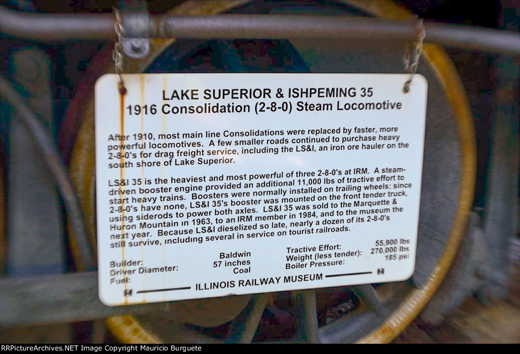 Lake Superior & Ishpeming 2-8-0 Steam Locomotive